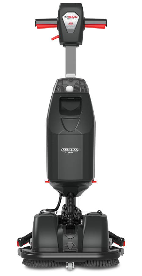 Front view of Numatic 440NX scrubber dryer in parked position